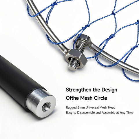 Battery Powered Carbon Fiber Landing Net with Extendable Handle