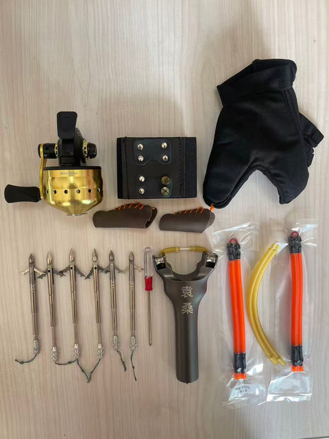 More Powerful Slingshot with Super-long Line Reel BL39 Fishing Set