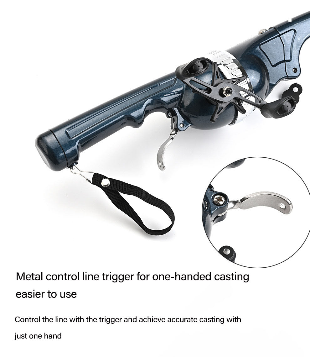 compact trigger cast fishing pole Collapsible Fishing Rod – Hookrjack