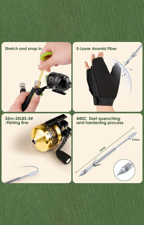 Stainless Steel Fishing Slingshot Set