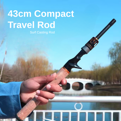 【 Extends to 2.1m】40cm Collapsed High-Carbon Fishing Surf Casting Rod