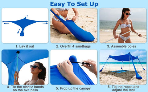 Beach Tent Sun Shelter UPF50+