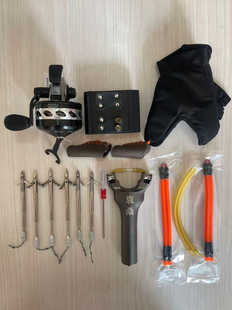 More Powerful Slingshot with Super-long Line Reel BL39 Fishing Set