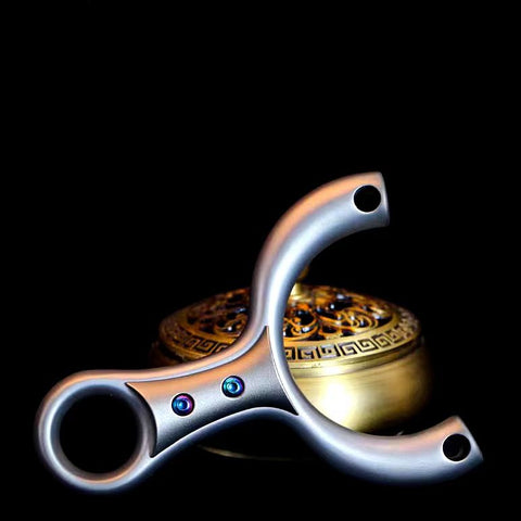 Super-hard Stainless Steel Curved Slingshot
