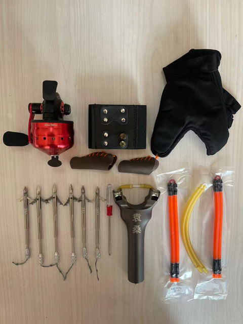 More Powerful Slingshot with Super-long Line Reel BL39 Fishing Set
