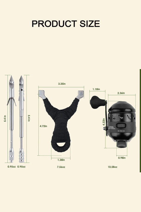 Stainless Steel Slingshot Set for Outdoor Fishing and Target Practice